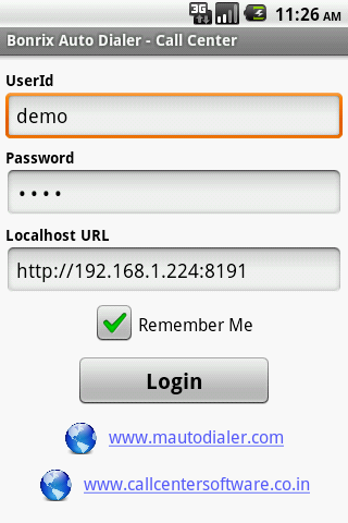 Login Screen